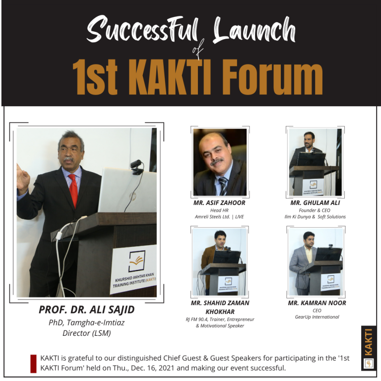 1st KAKTI Forum